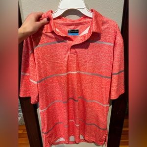 Like New- Polo golf Shirt - PGA Tour Red Orange Color Large
